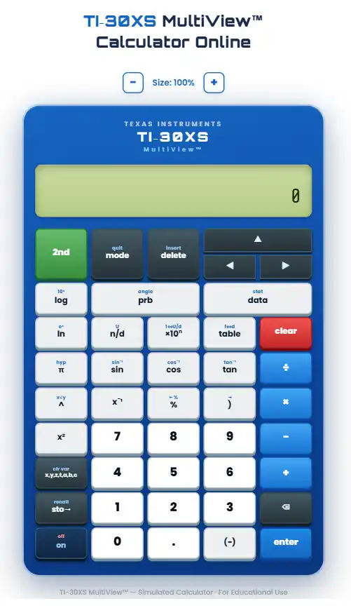 TI-30XS Calculator Online