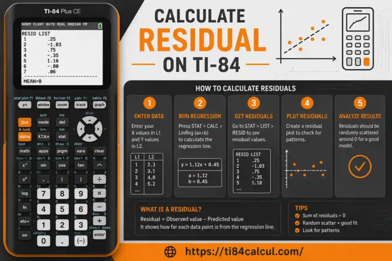 How to Calculate Residual on TI-84 Step by Step Guide 2026 3 calculate residual on TI-84