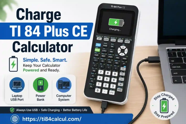 Charge TI 84 Plus CE Calculator