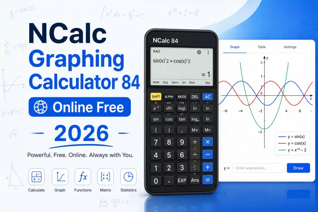 NCalc Graphing Calculator 84 Online Free 2026 1 NCalc Graphing Calculator 84 Online Free 2026