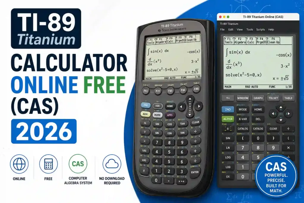 TI-89 Titanium Calculator Online Free (CAS) 2026 1 https://education.ti.com/en/products/calculators/graphing-calculators/ti-84-plus